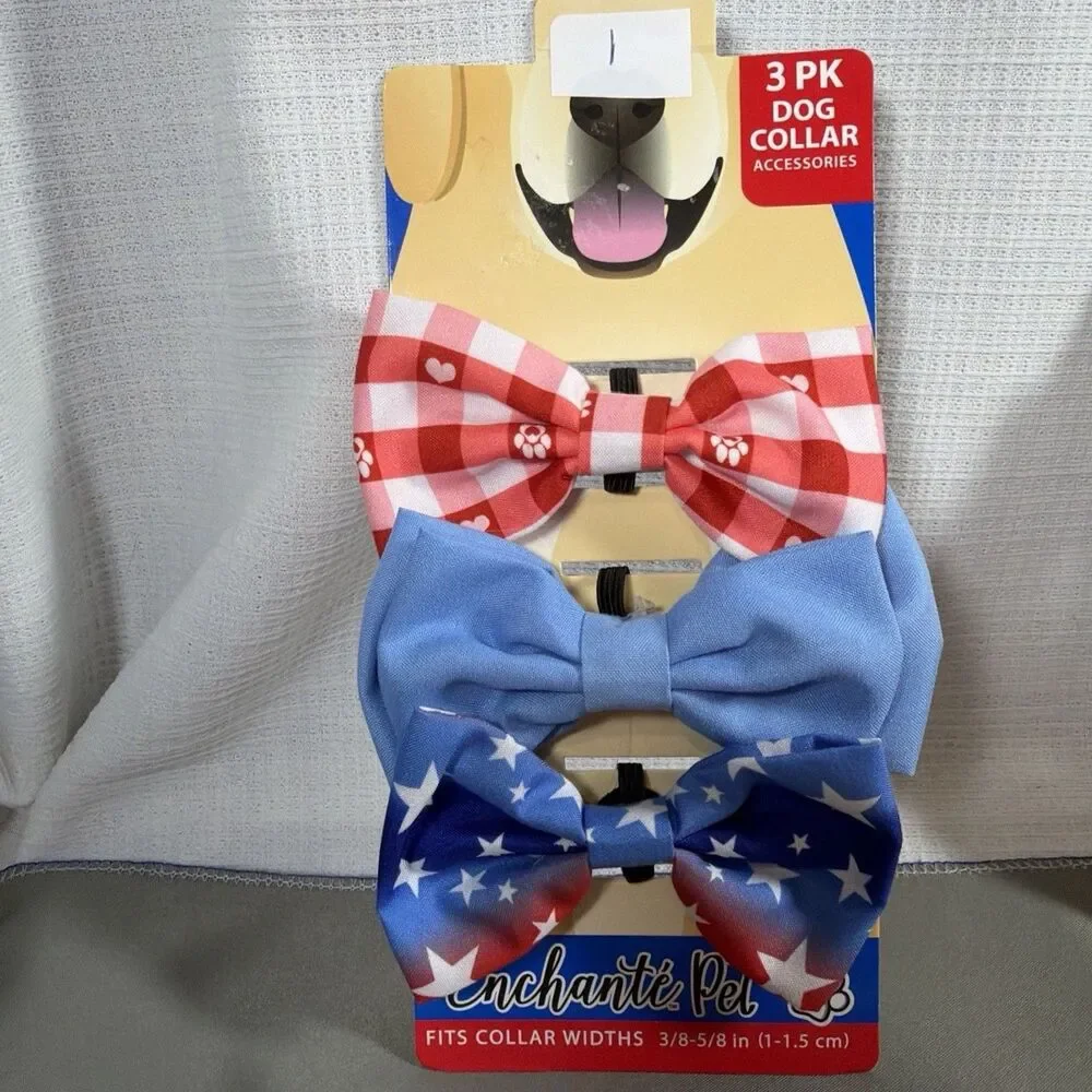 ENCHANTE PET 3 PACK DOG COLLAR ACCESSORIES